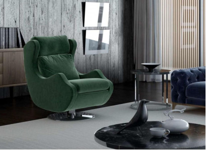 Green armchair living room furniture single-seater stylish cocktail chair modern